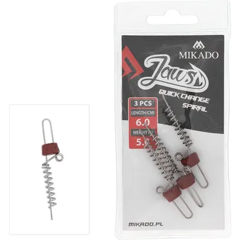 Umělá nástraha Mikado Vrut na Nástrahy Jaws Quick Change Spiral Délka: 6cm, Hmotnost: 10g, Počet ks: 3ks