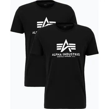 Pánské tričko Pánské tričko Alpha Industries Basic T 2 ks black