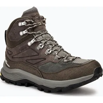 Pánská treková obuv Pánské trekové boty Jack Wolfskin Cyrox Texapore Mid cold coffee