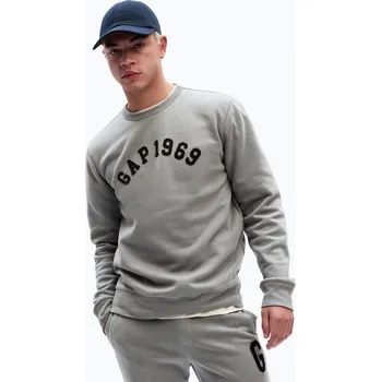 Pánská mikina Pánská mikina GAP 1969 Logo Crewneck pilot grey