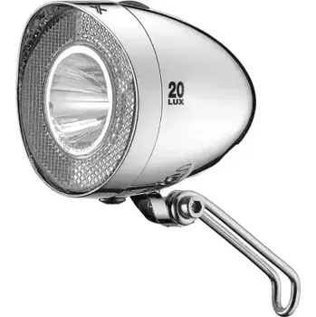 Cyklosvítilna XLC Retro LED přední světlo stříbrná