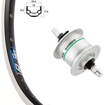 Zapletené kolo Roland ZAC19 Dynamo 26" vypletené kolo přední černá