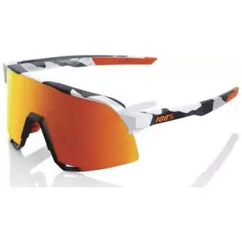 cyklistické brýle 100% S3 cyklistické brýle Grey Camo/HiPER Red Multilayer Mirror Lens