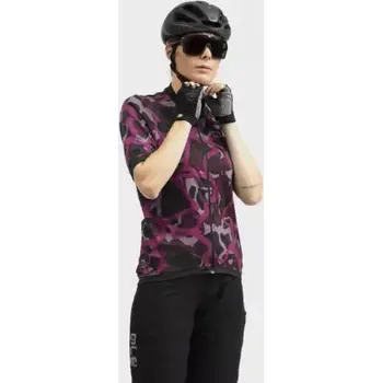 cyklistický dres Alé Off Road Gravel Woodland dámský dres krátký rukáv purple vel. S