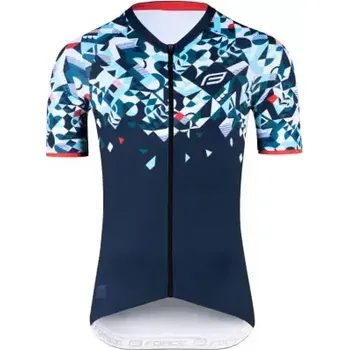 cyklistický dres Force Patriot pánský dres krátký rukáv modrá vel. M