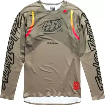 Cyklistické oblečení Troy Lee Designs Sprint Ultra pánský dres dlouhý rukáv Pinned Olive vel. M
