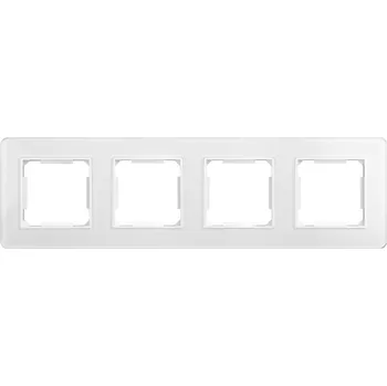 vypínač Elhard Skleněný čtyřrámeček Royal Glass, bílý