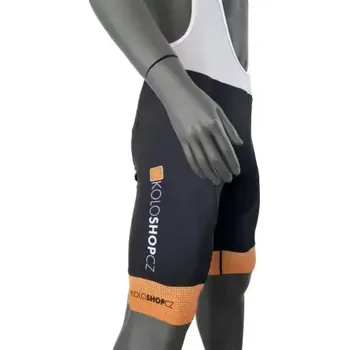 Cyklistické kalhoty Koloshop Force pánské kraťasy s vložkou a laclem oranžová vel. S
