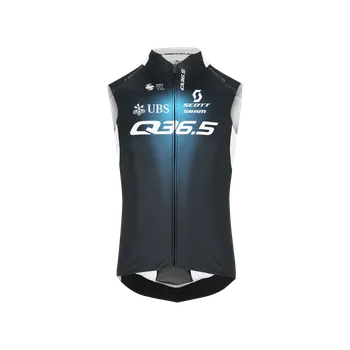 Cyklistická vesta Q36.5 cyklistická vesta Gregarius Pro Cycling Team Vest léto Zelená L Pánské