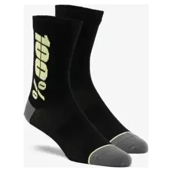 Pánské ponožky 100% Rythym Merino MTB ponožky Black/Yellow vel. S/M