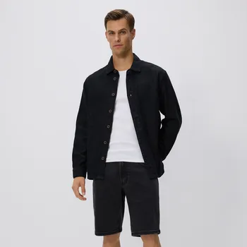 Pánské kalhoty Reserved - Džínové kraťasy regular - černý - 6115L-99J - 6115L-99J-36