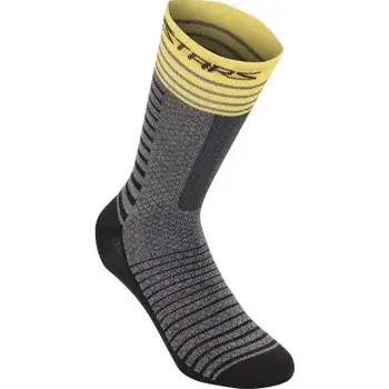 Pánské ponožky Alpinestars Drop 19 ponožky mid grey/yellow vel. S (35 - 38)