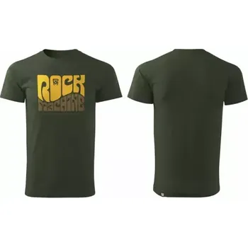 Rock Machine Wave pánské triko krátký rukáv olivově zelená vel. M