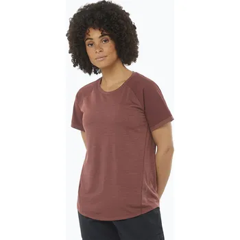 Dámské tričko Dámské trekingové tričko Salomon Outline rum raisin