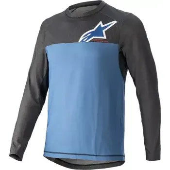 cyklistický dres Alpinestars ALPS 8.0 L/S pánský dres dlouhý rukáv Mid Blue/Black Coral vel. L