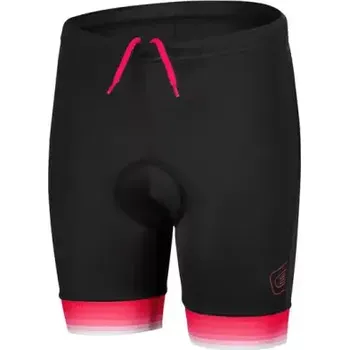 Cyklistika Etape Junior 2.0 dětské kraťasy s vložkou černá/růžová vel. 116-122