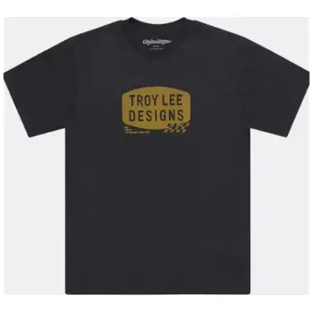 Pánské oblečení Troy Lee Designs Stamp triko s krátkým rukávem Black Heather vel. M