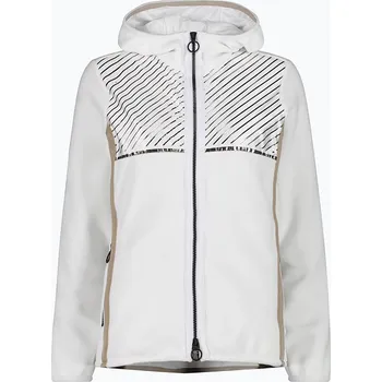 Dámská mikina Dámská fleecová mikina CMP Fix Hood White 32H0386/A001