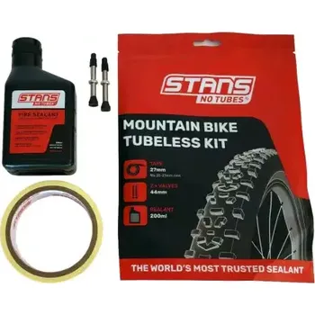 Duše na kolo No Tubes Tubeless konverzní kit pro MTB - pásky 27 mm, ventilky 44 mm