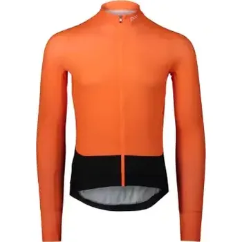 cyklistický dres POC Essential Road pánský dres dlouhý rukáv O Zink Orange vel. XL