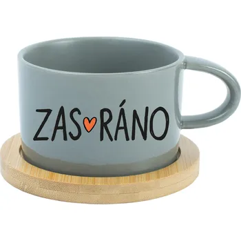 ZAS_RÁNO - šedý hrníček makronka 200 ml