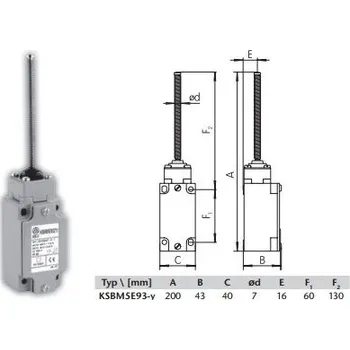 vypínač Konc.spínač KSBM5E 93Z11 SEZ SEZ - CZ s.r.o. 11-18-050-59311