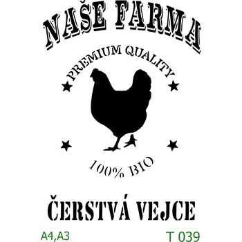 Šablona T 039 - A4 , Lepící fólie