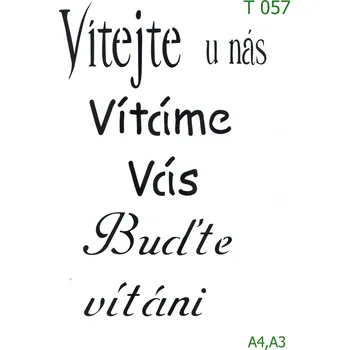 Šablona T 057 - A4 , Nelepící folie