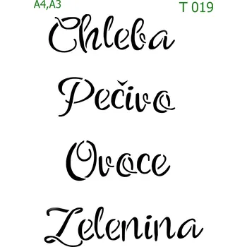 Šablona T 019 - A4 , Nelepící folie