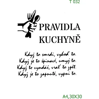 Šablona T 032 - A4 , Lepící fólie