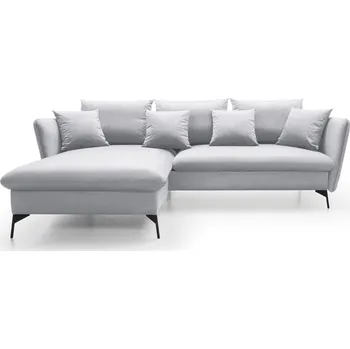 Sedací souprava PCo Rohová sedací souprava VITO, 258 cm Roh pohovky: Pravý roh, Barva látky: MONOLITH 84 (Světlá šedá)