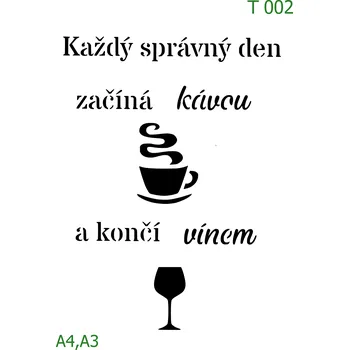 Šablona T 002 - A3 , Lepící fólie