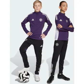 ADIDAS Dětské tréninkové kalhoty Manchester United Tiro 25 15 LET FIALOVÁ|ČERNÁ