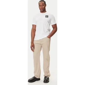 Pánské tričko Calvin Klein Jeans T-Shirt Gradient Monogram LV04RC859G Bílá Regular Fit M