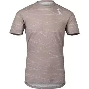 cyklistický dres POC Pure Tee Lines pánský MTB dres krátký rukáv Moonstone Grey vel. S