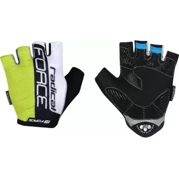 Cyklistické rukavice Force Radical rukavice fluo/bílá/černá vel. S
