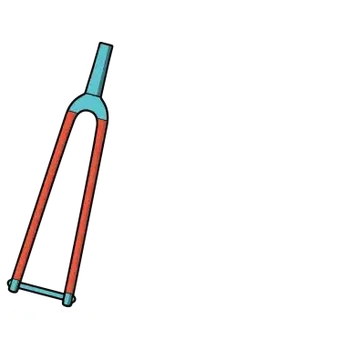 rám kola RideWrap set ochranných fólií na gravel vidlici 60 % pokrytí Lesklá