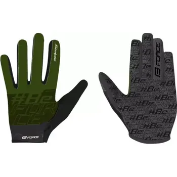 Cyklistické rukavice Force Swipe MTB rukavice army vel. S