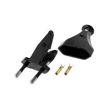 Elektrická zásuvka Vidlice plochá čer. ZN-11Č 2,5A ZAM 07-34-507-00252