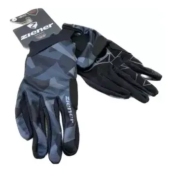 Cyklistické rukavice Ziener CNUT Touch pánské cyklistické rukavice dlouhé Black vel. 9