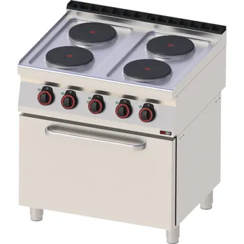 Sporák RM GASTRO Elektrický sporák s horkovzdušnou troubou SPT 70/80 11 E RedFox