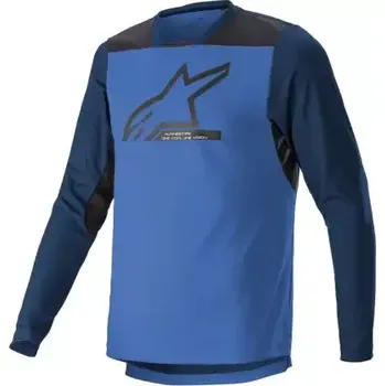cyklistický dres Alpinestars Drop 6.0 V2 pánský dres dlouhý rukáv Mid Blue/Black vel. XXL