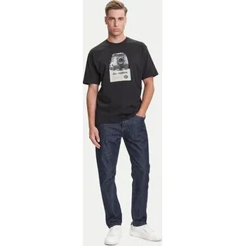 Pánské oblečení BOSS T-Shirt Te_Wagon 50546958 Černá Relaxed Fit S