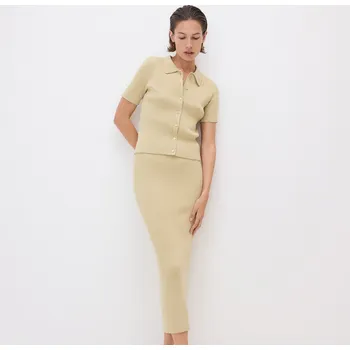 Dámská sukně Reserved - Úpletová maxi sukně - bledá zelená - 092GH-07X - 092GH-07X-S