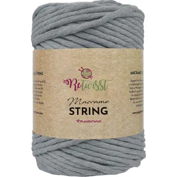 Příze ReTwisst Macrame String 5 mm 06 šedá