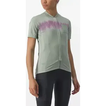 cyklistický dres Castelli Unlimited Sentiero 2 dámský dres krátký rukáv Defender Green vel. L