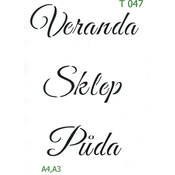 Šablona T 047 - A3 , Nelepící folie