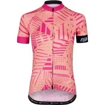 cyklistický dres Force Shard Lady dámský dres krátký rukáv meruňková vel. XL