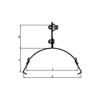 Hromosvod Podpěra PV 15 U a 101180 DT TECHNIC s.r.o. 57-02-525-03123