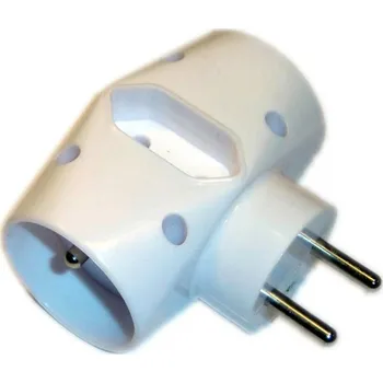 Elektrická zásuvka Rozdvojka RW-2-1 (R 21) bílá ELD Kanlux s.r.o. 09-06-029-02100